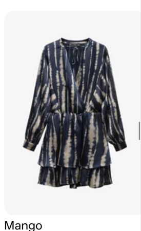 Robe Mango tie-dye bleue et beige taille L bon état