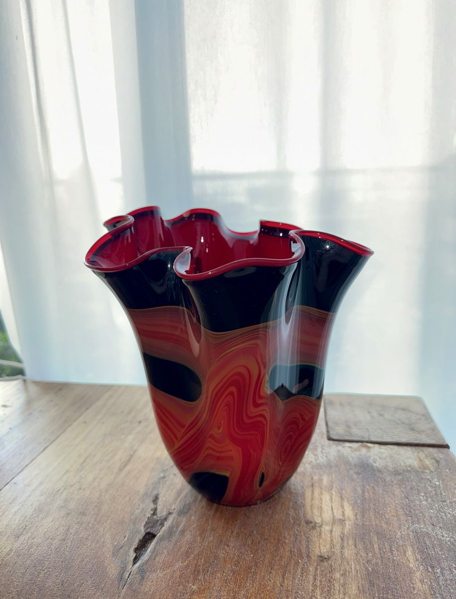 Vasi & Recipienti: Schwarz-rote Fazzoletti Vase – Nuovo (secondo la descrizione) da Zürich venduto da cle_7zph 4