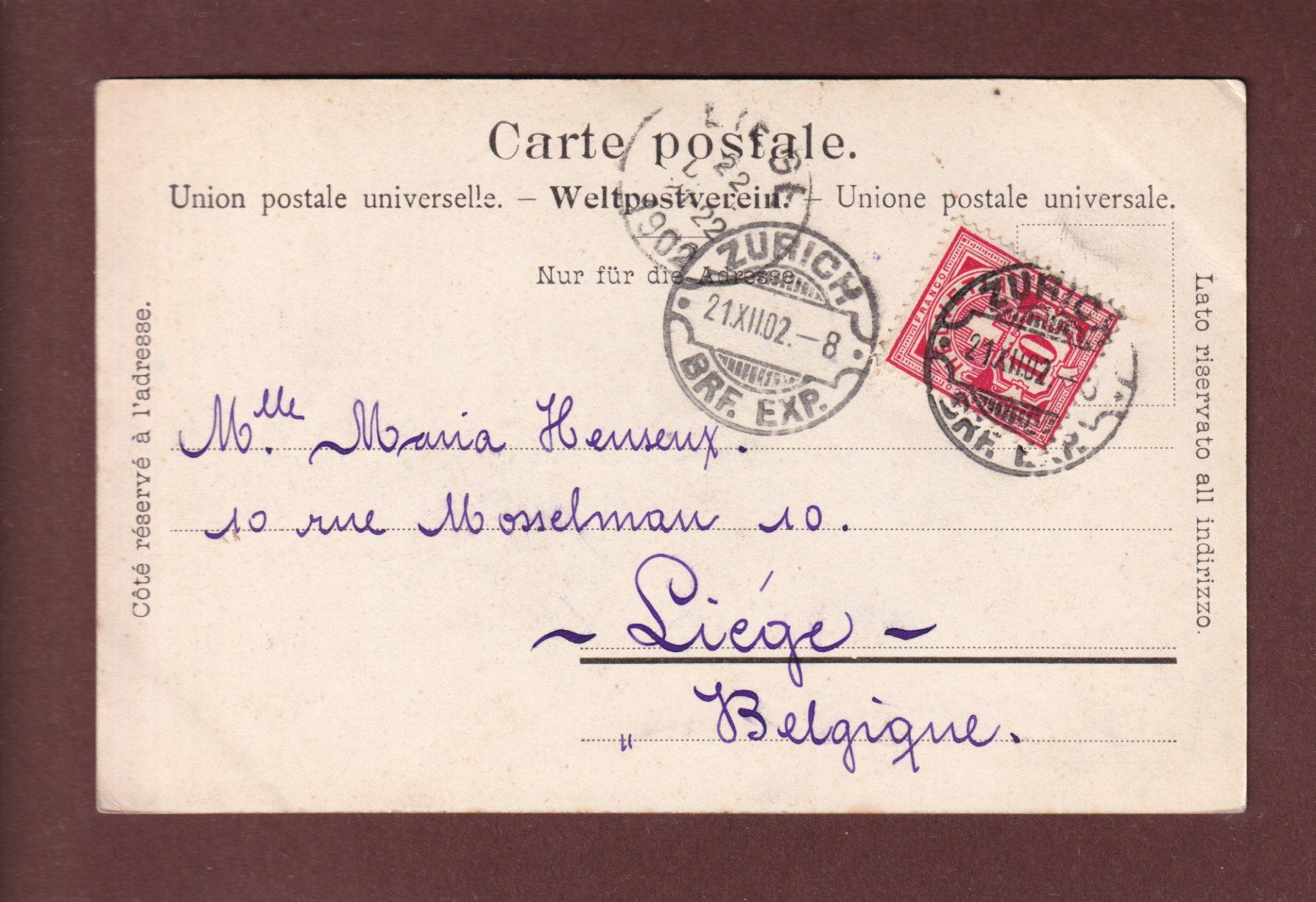 Ansichtskarten: LAUTERBRUNNEN - Staubbach - 1902 – Gebraucht aus Pully von nicecards-shop 1