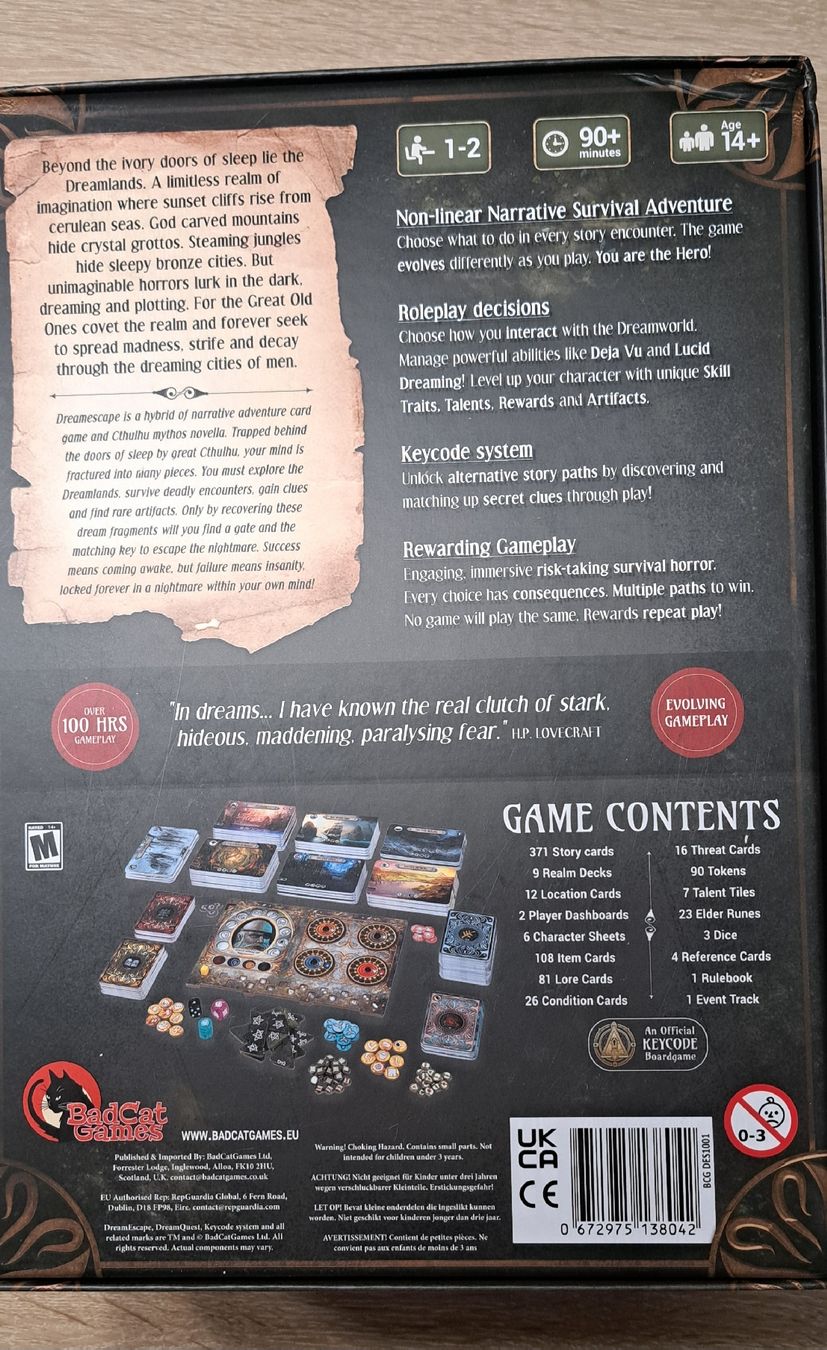Jeux: DreamEscape Boardgame englisch – Neuf (Voir description) à Oberriet SG par jabone 1