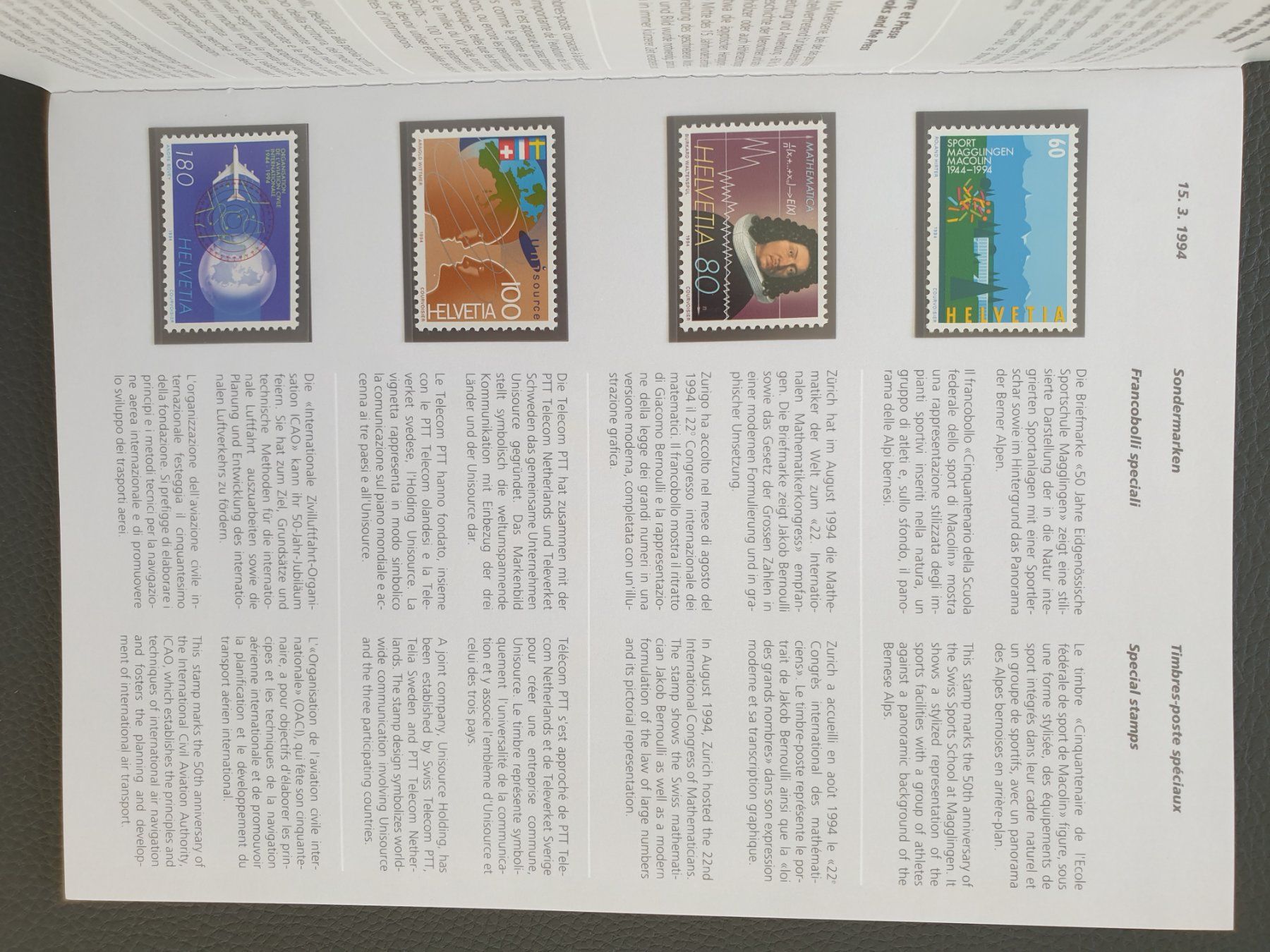 Alle Briefmarken: Jahresbuch CH Briefmarken 1994 postfrisch Top – Neu (gemäss Beschreibung) aus Frauenfeld von Kasico 3
