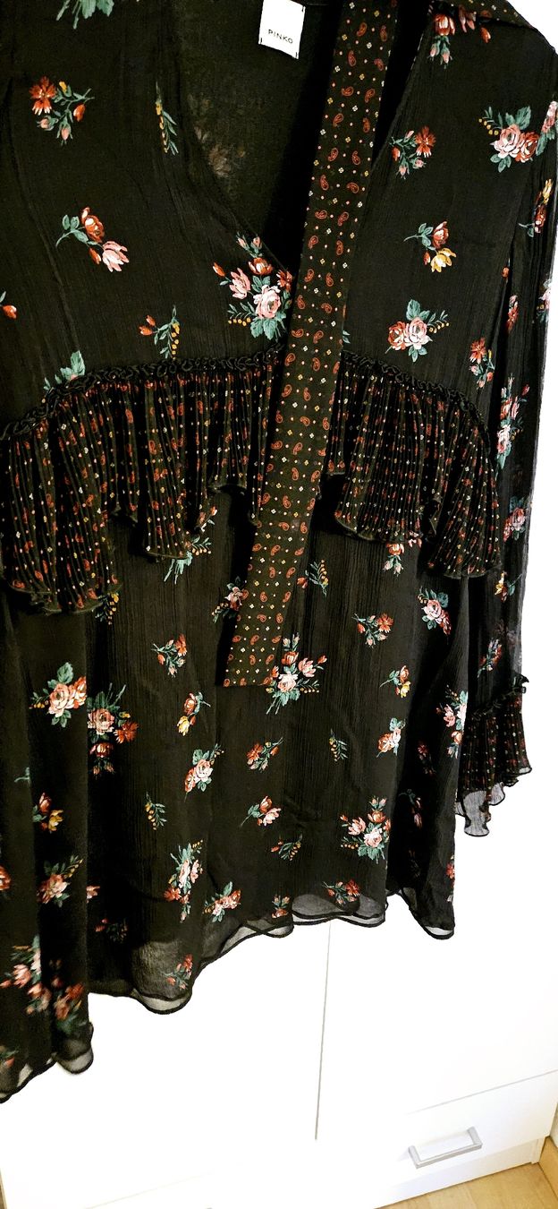 Pinko Vestiti: Pinko Kleid Blumenmuster schwarz Gr. 36 – Usato da Hellbühl venduto da Veci02 3
