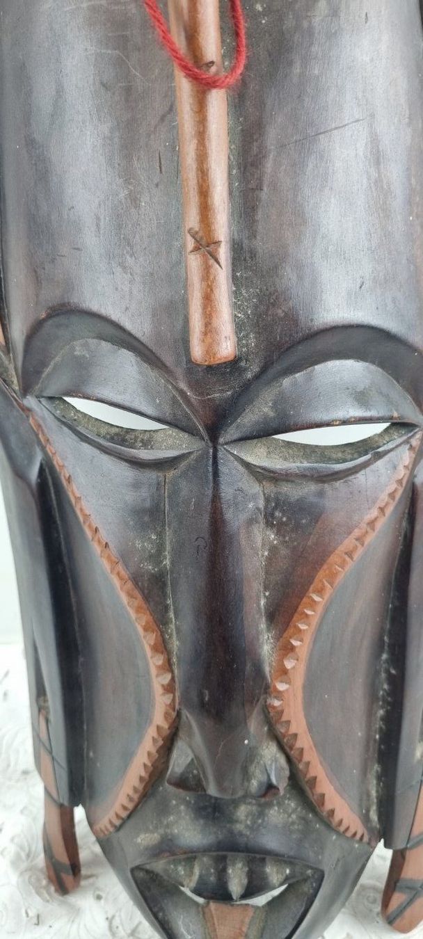 Internationale Kunst: Grosse Maske aus Afrika Holz. – Gebraucht aus Flums von Flumsantik 1