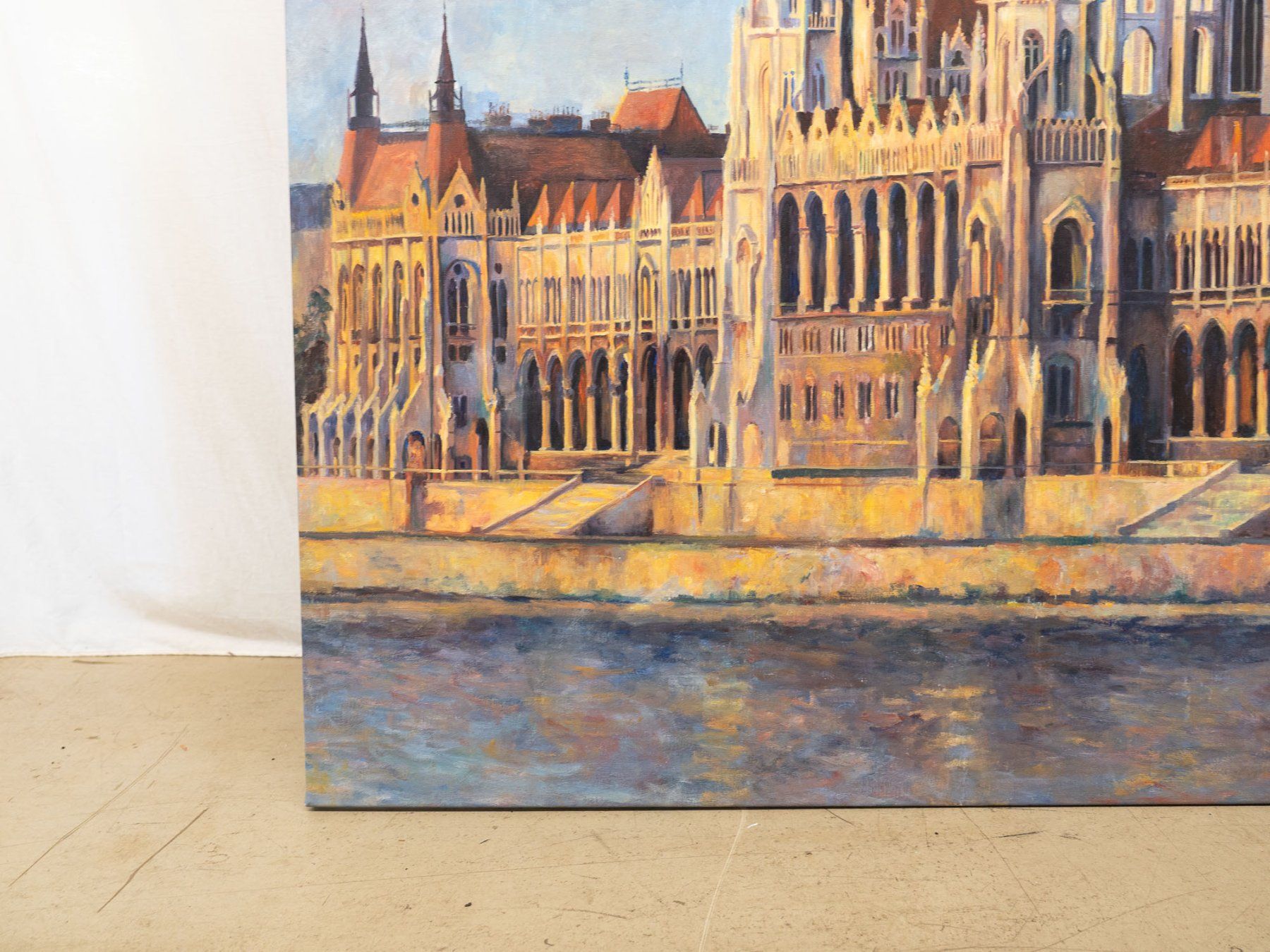 Dipinti: Acryl auf Leinwand, Parlament Budapest - gross - Ref. 07/05 – Usato da Au ZH venduto da BrockiAu 3