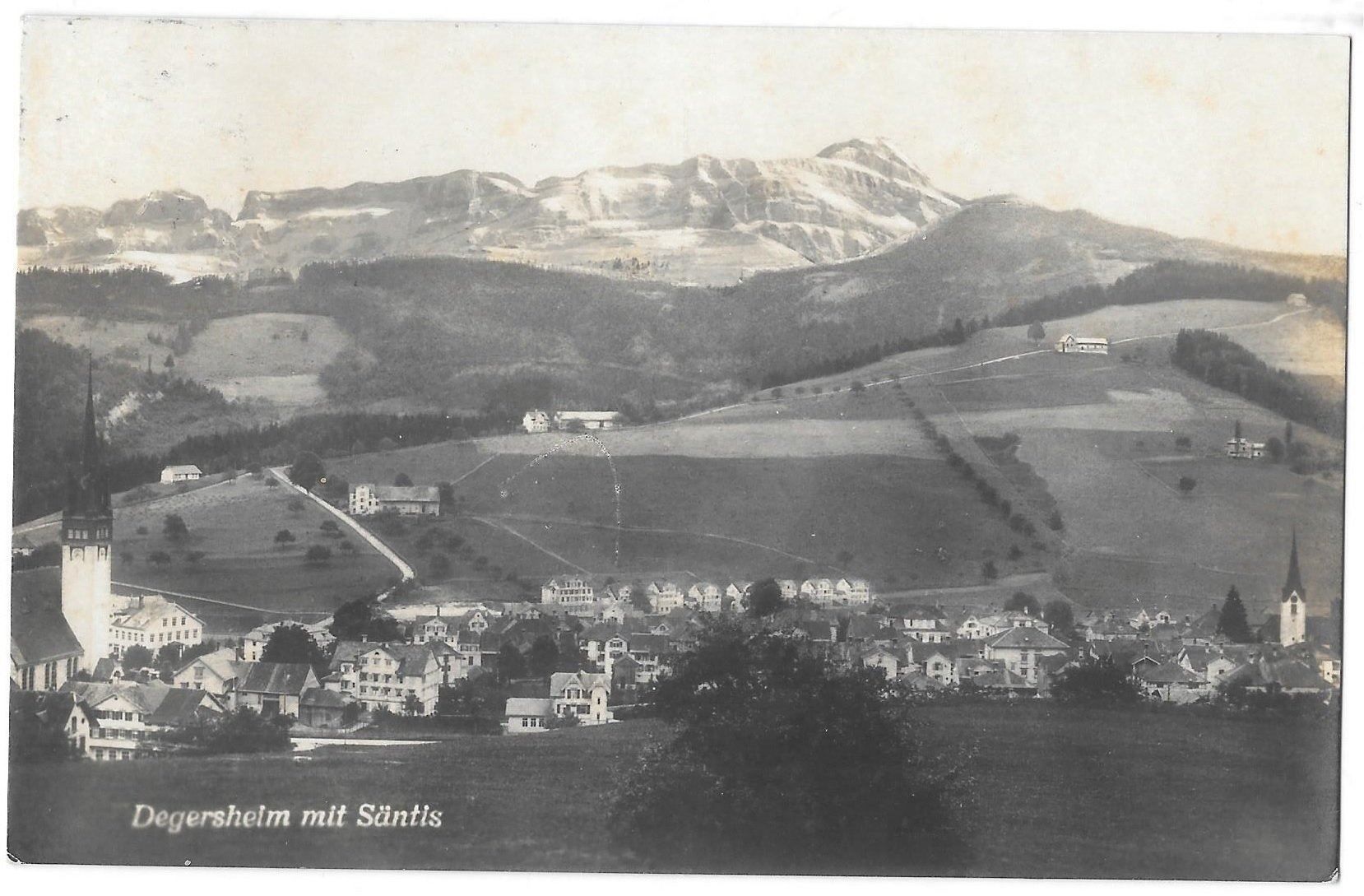 Cartoline postali: Degersheim mit Säntis – Usato da Olten venduto da clotaldi