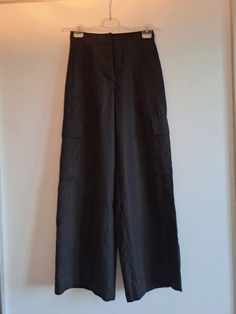 COS Cargohose Schwarz Gr. 34 Lyocell/Leinen Sommertrend ☀️