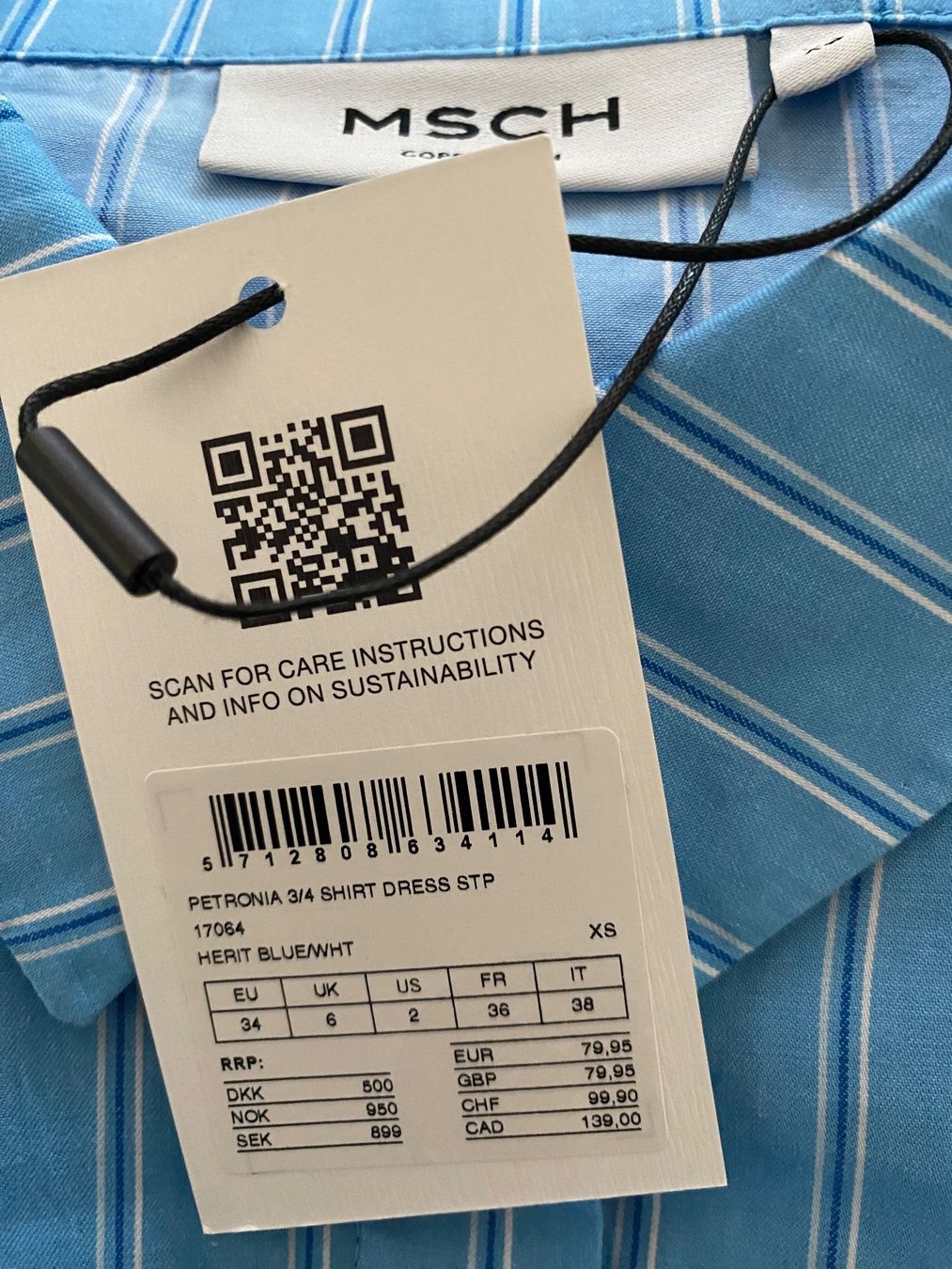 Moss Copenhagen Vestiti: MOSS COPENHAGEN Blusenkleid gestreift  - neu - – Nuovo (secondo la descrizione) da Jona venduto da vanessasupermarket20 9