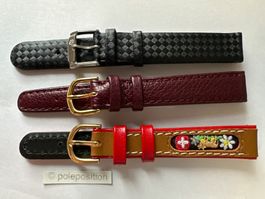 3 Stück 14mm Uhrenarmband Leder, bracelet montre