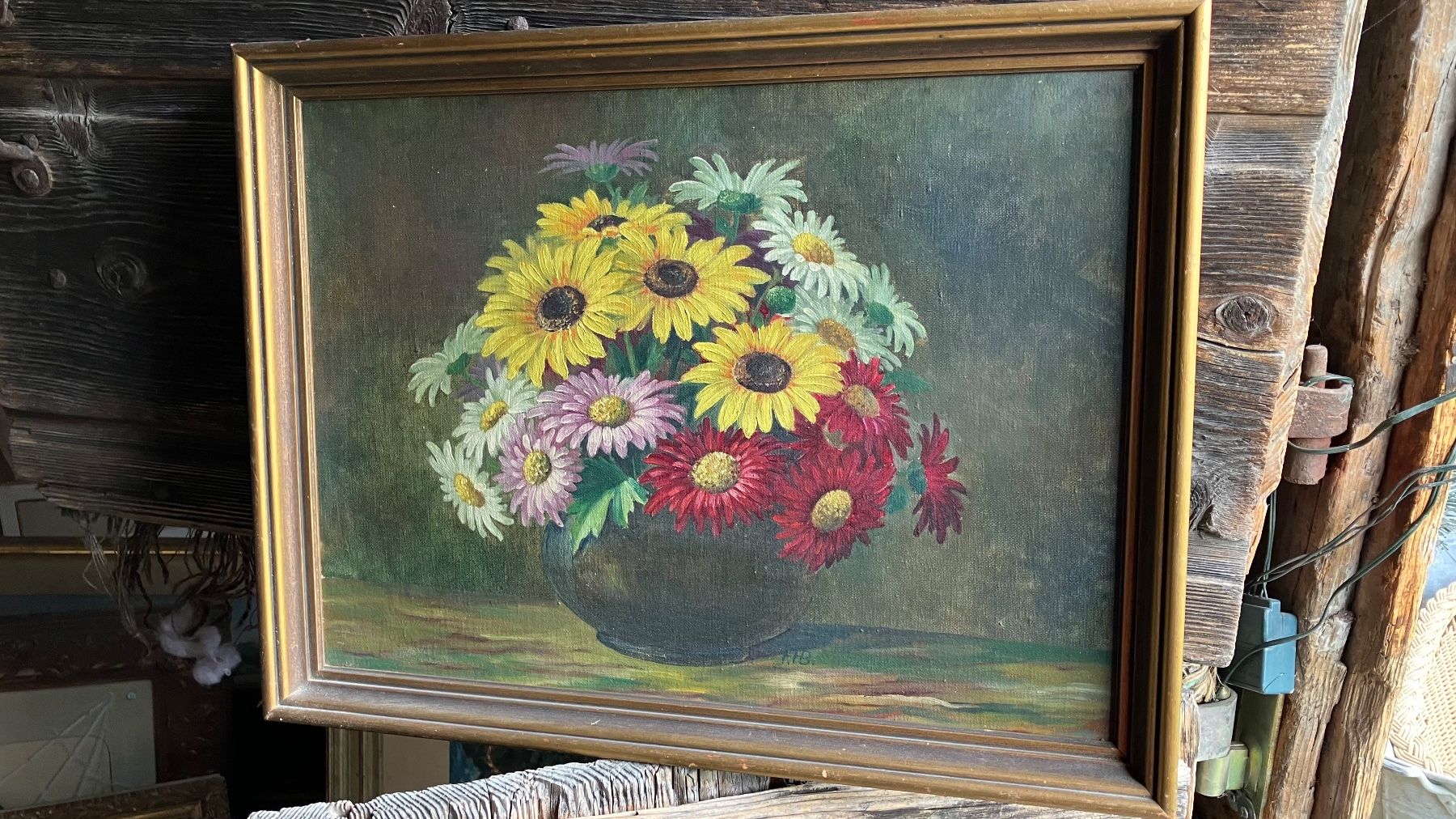 Dipinti: Tableau Gemälde fleurs Blumen signé – Usato da St-Cierges venduto da LeRegain