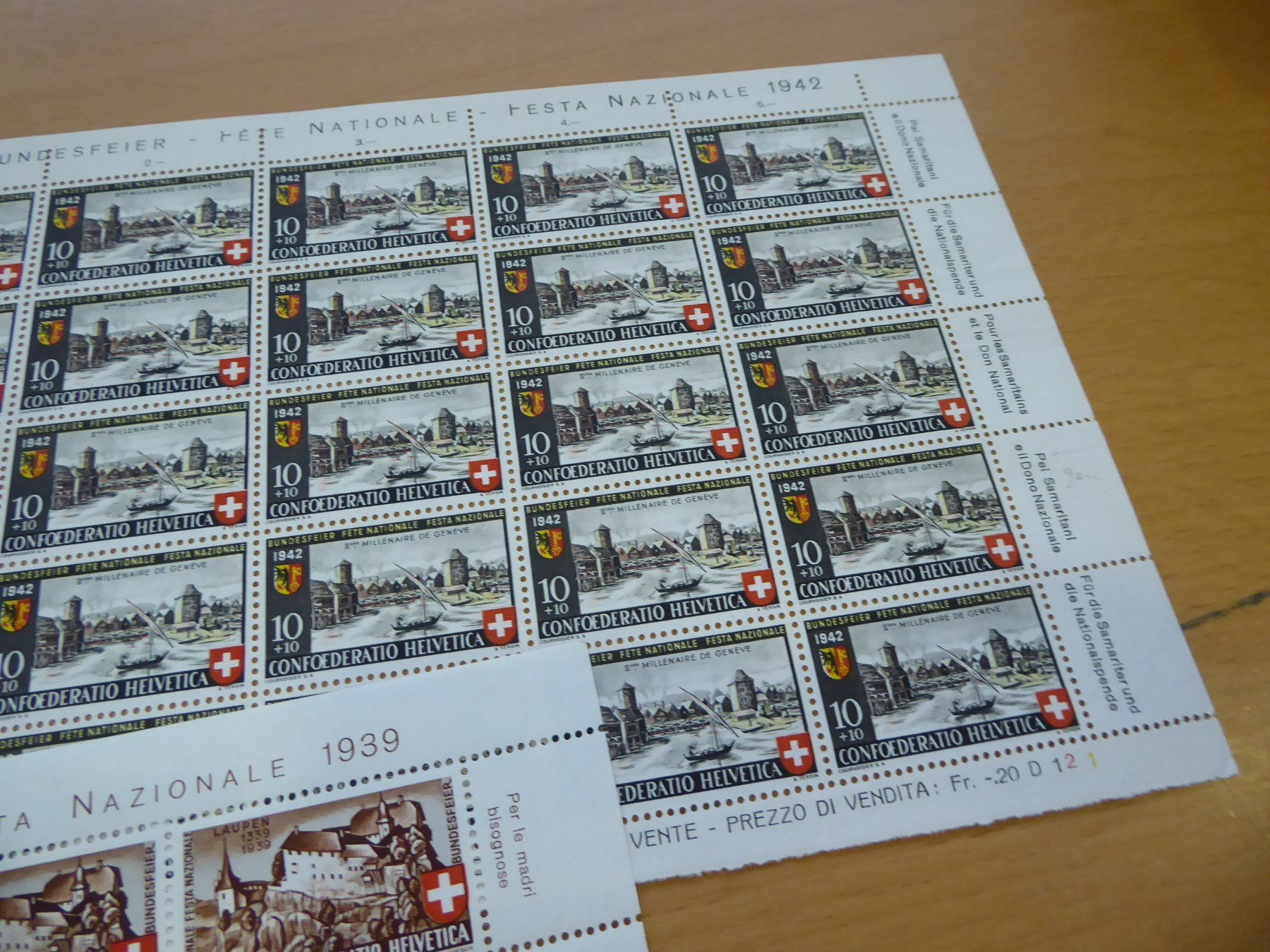 Alle Briefmarken: 3 Bögen Pro Patria – Gebraucht aus Rothrist von swisstools 2