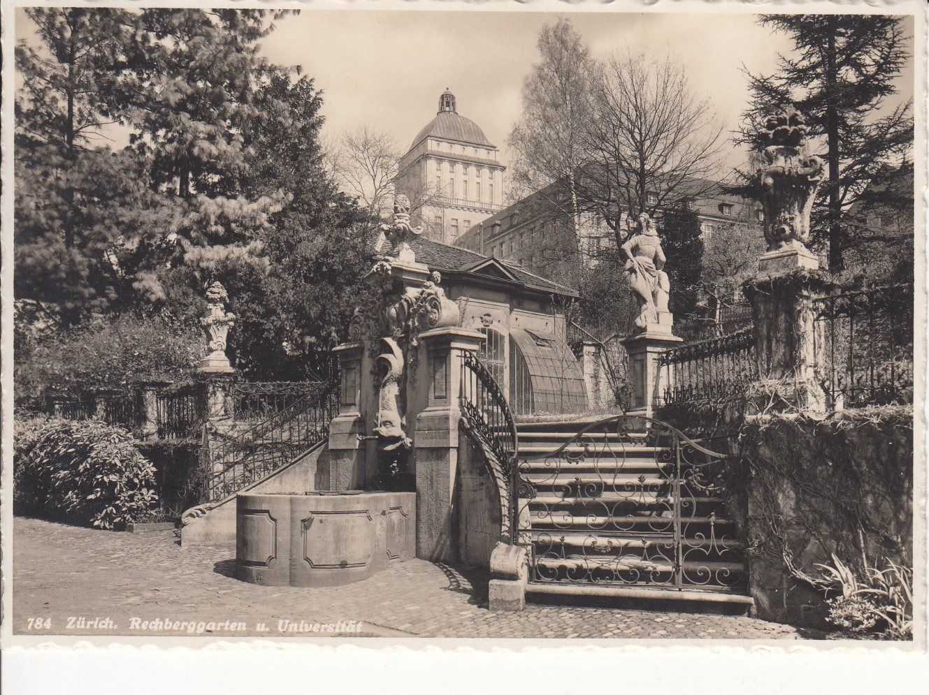 Cartoline postali: Zürich Rechberggarten 1930 – Usato da Bürglen TG venduto da StampGraf