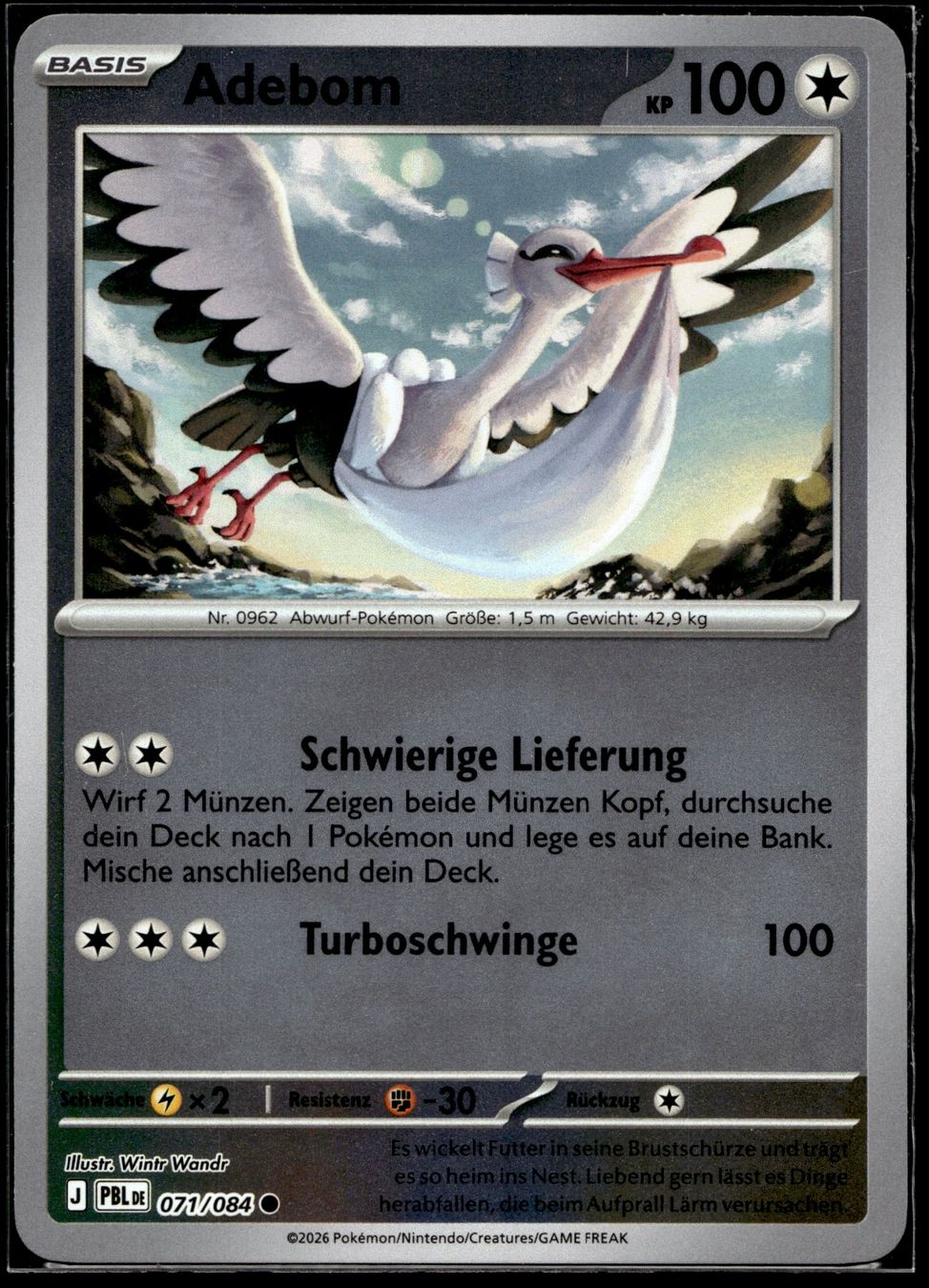 Pokémon Carte collezionabili: Adebom (PBL DE 071/084) - Reverse Holo – Usato da Affoltern am Albis venduto da Chiesa_5