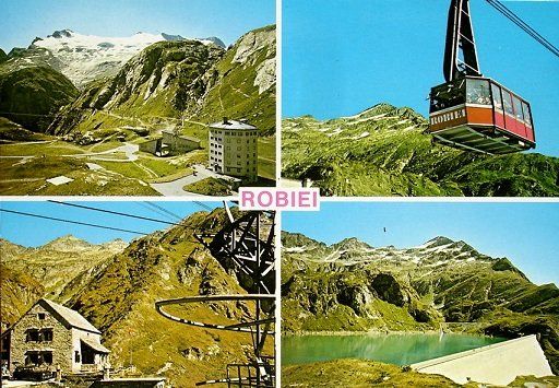 Cartoline postali: Kraftwerk Maggia ROBIEI Luftseilbahn – Usato da Jona venduto da philajona