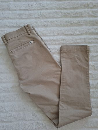 Pantalon Lacoste homme, taille 34, coupe slim, beige