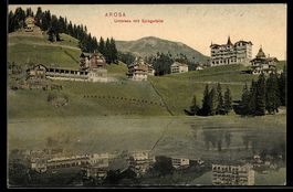 AK Arosa, Untersee mit Spiegelbild