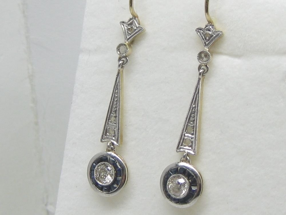 EVER FAITH Strass Kristall Ohrringe – Art Deco Teardrop Kronleuchter Für Damen, 925 Sterling Silber, 6 Cm