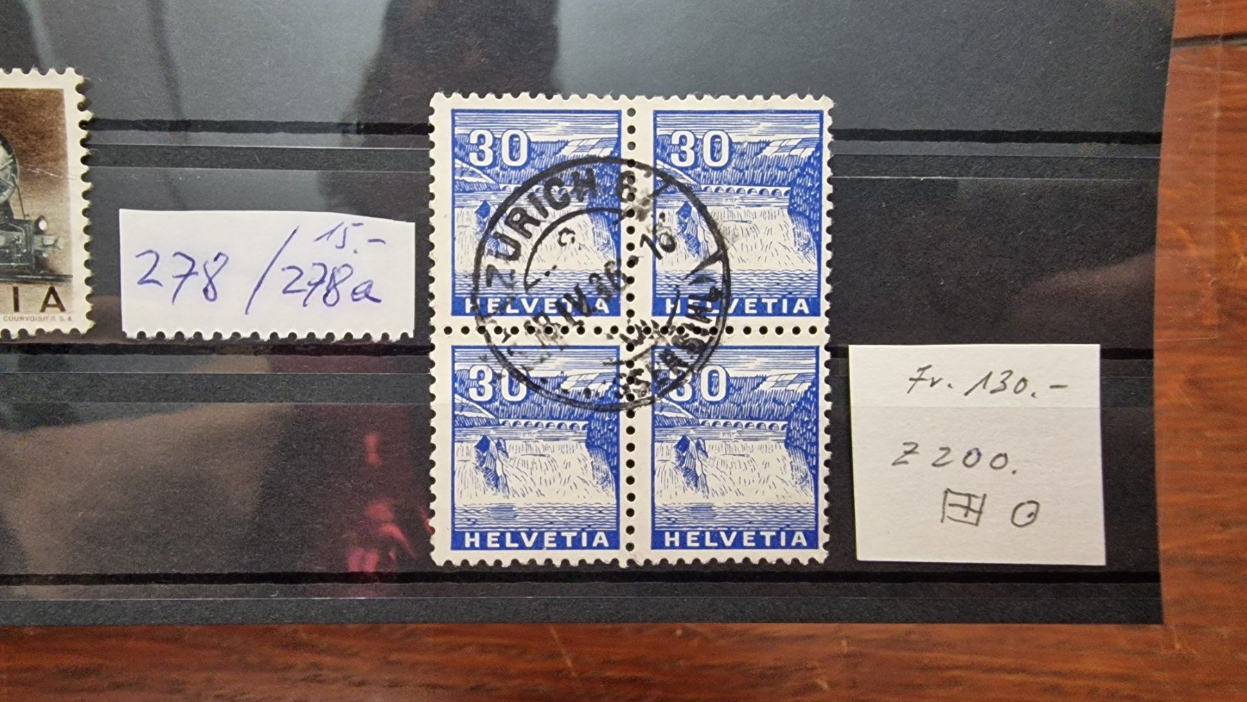 Tutti i francobolli: LOT Schweiz Einzelmarken & 4-er Blocks - ungesichtet!! – Usato da Aesch LU venduto da briefmarken.uray 5