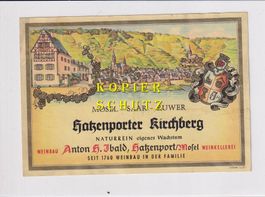 Etikette - Hatzenporter Kirchberg naturrein /bd
