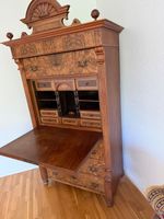 Antiker Holz Sekretär Schrank Intarsien