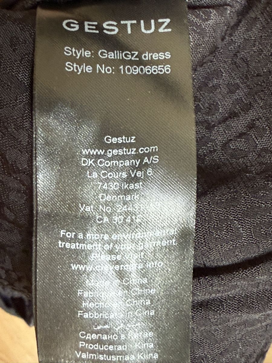 Vestiti: Robe noir imprimé léopard  Gestuz, 36/38 – Usato da Tavannes venduto da Thriftshop 5