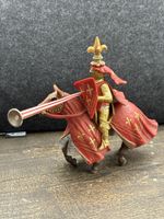 Schleich Ritter auf Pferd rot gold guter Zustand