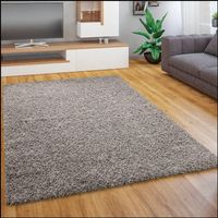 XXL Grösse! 190x280 Teppich Hochflor Shaggy Flauschig Grau