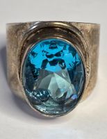 Silber Ring mit blauem Stein