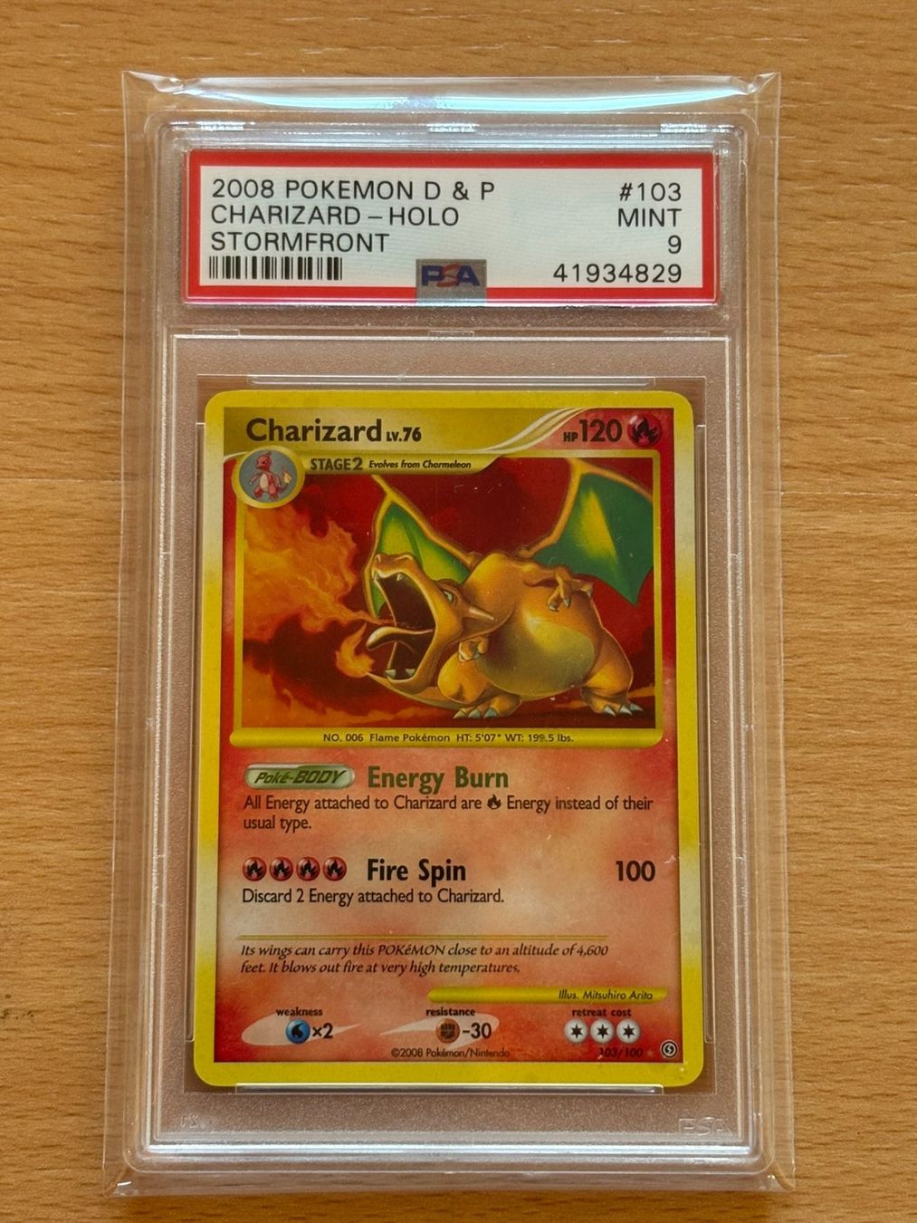 Pokémon Carte collezionabili: Charizard Stormfront Holo #103/100 PSA 9 (2008) – Nuovo (secondo la descrizione) da solothurn venduto da janicklg