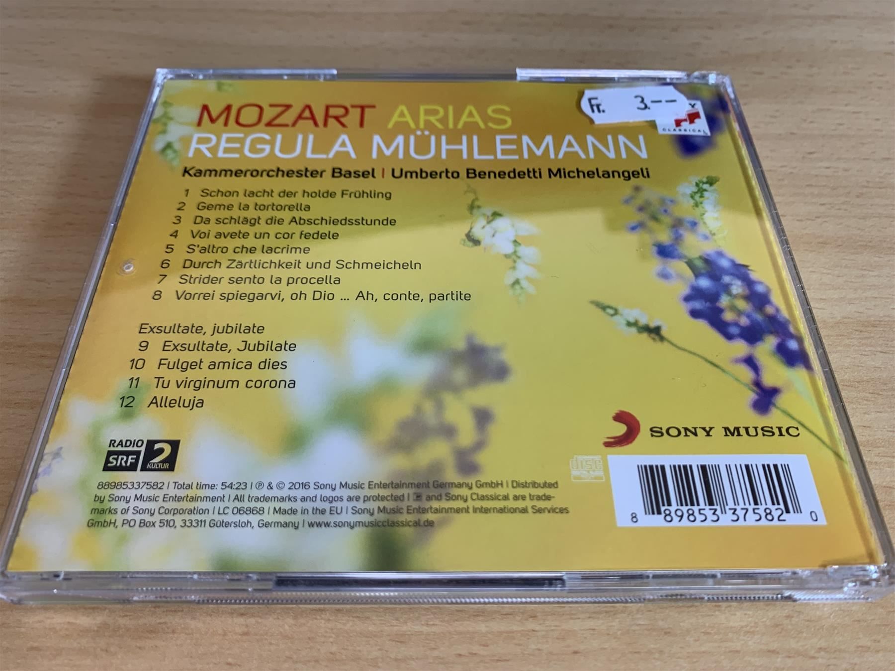 CD: Mozart - Arias - Regula Mühlemann – Usato da Rikon im Tösstal venduto da Alpenmutz 1