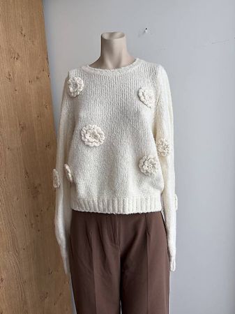 Pauline La Soeur de Paul Wollpullover Gr. M Blumen