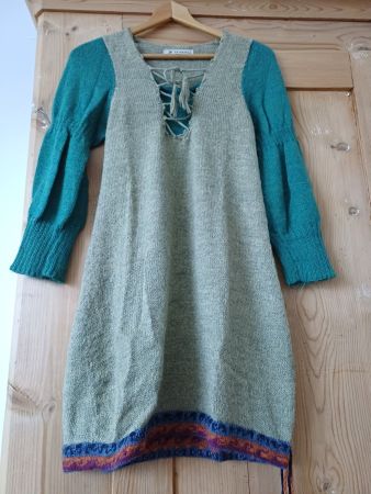 Kleid 100% Alpaka Wolle Ethno