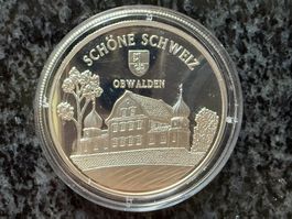 Gedenkmünze Schöne Schweiz Obwalden 925 Silber gebraucht