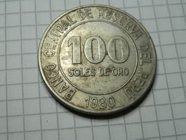 Peru 100 Soles, 1980