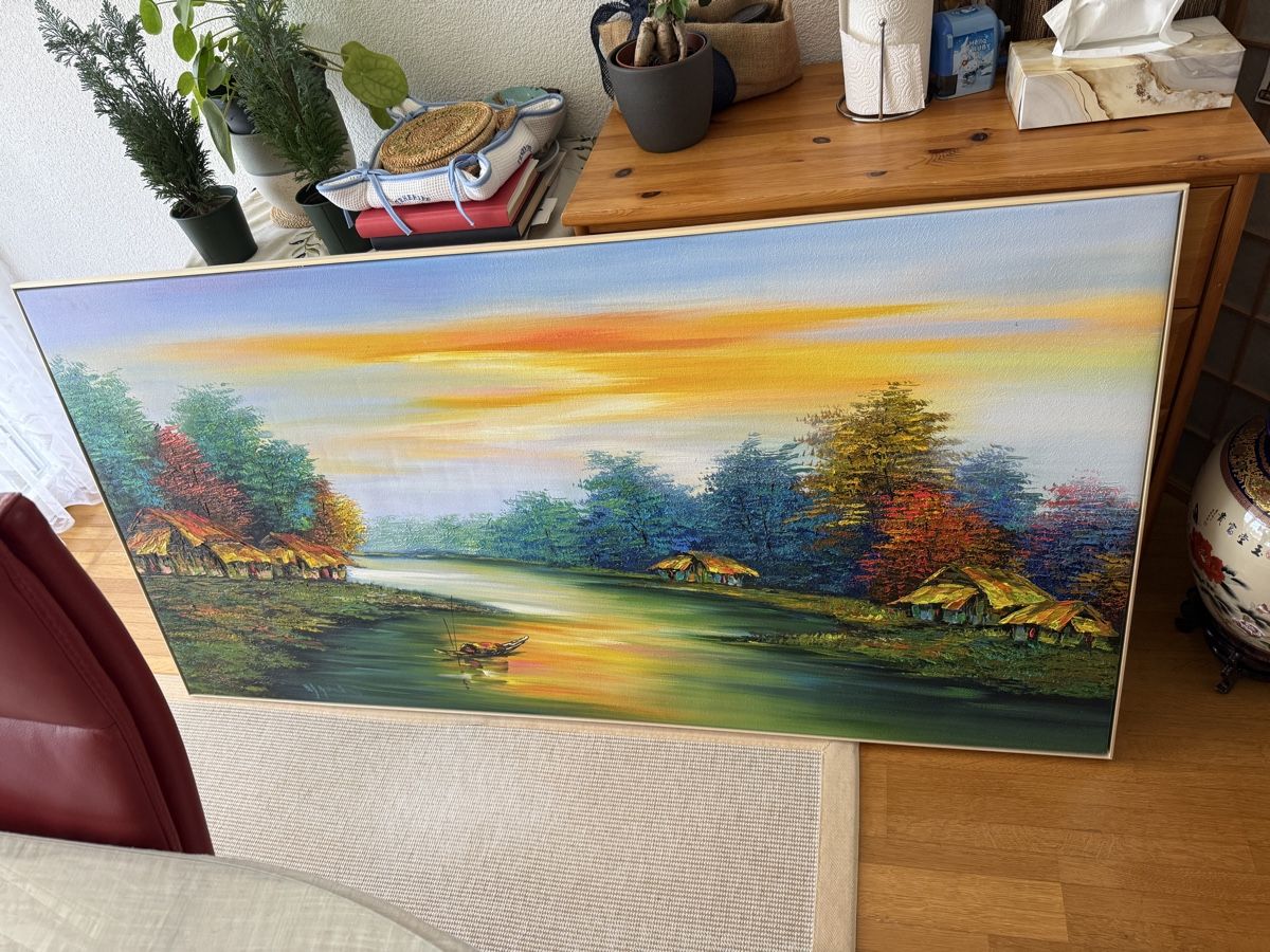 Gemälde: Acryl auf Leinwand Gemälde 161cm X 82cm mit Holzrahmen – Gebraucht aus Bern von Wil.Wayne 7