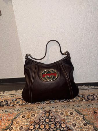 Gucci Handtasche / Hobo Bag, Dunkelbraun,neuwertiger Zustand