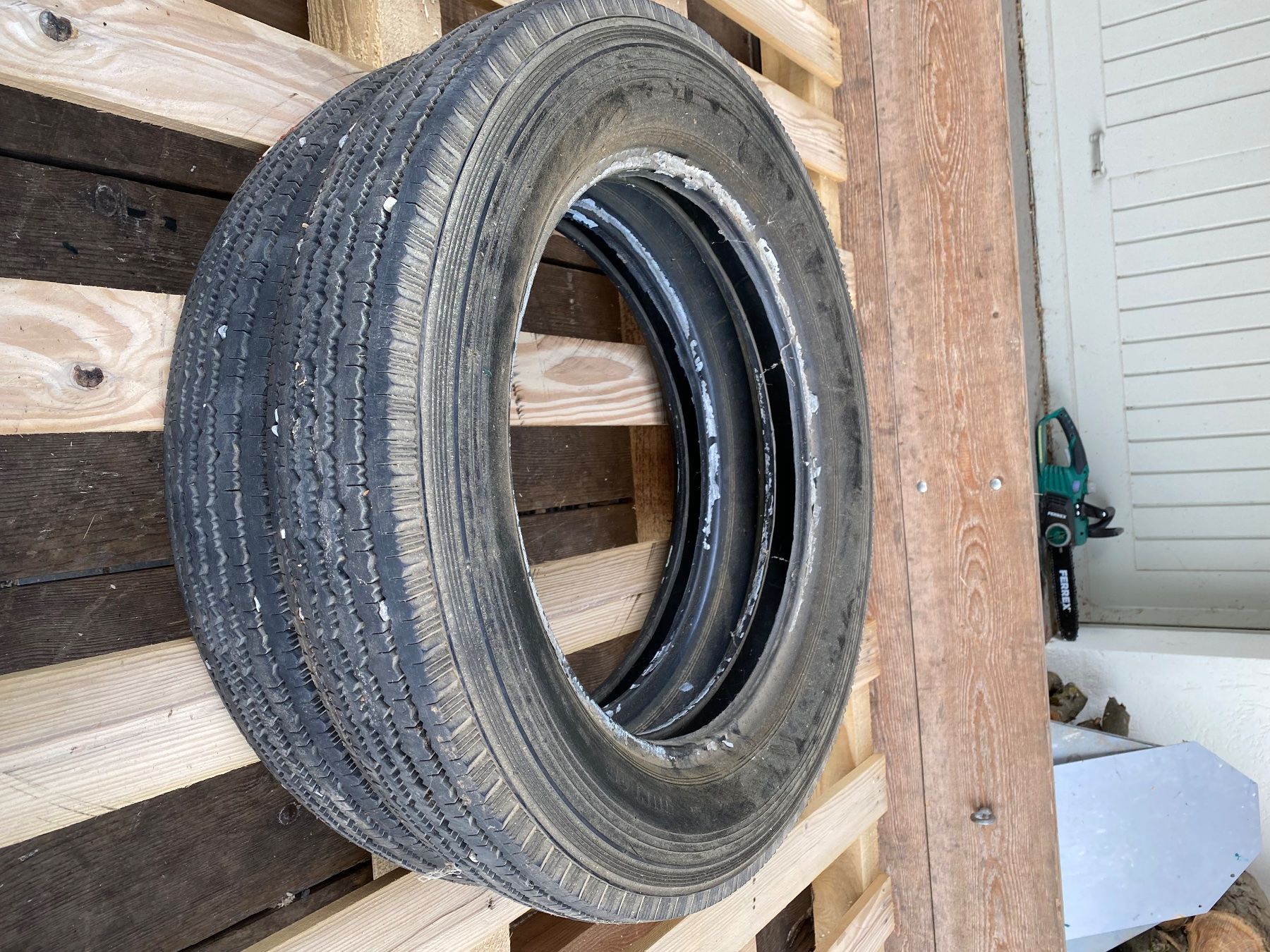 Carrozze: Pneu für Oldtimer oder Pferdekutsche 4.75/5.00 - 19 Dunlop – Usato da Algetshausen venduto da CHA101 2