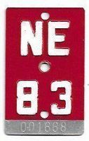 Velonummer Neuenburg Neuchâtel NE 83
