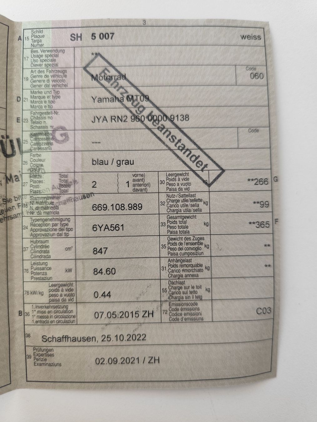 Yamaha Strasse: Yamaha MT09 2015 – Gebraucht aus Ramsen von ced_t6rt 9