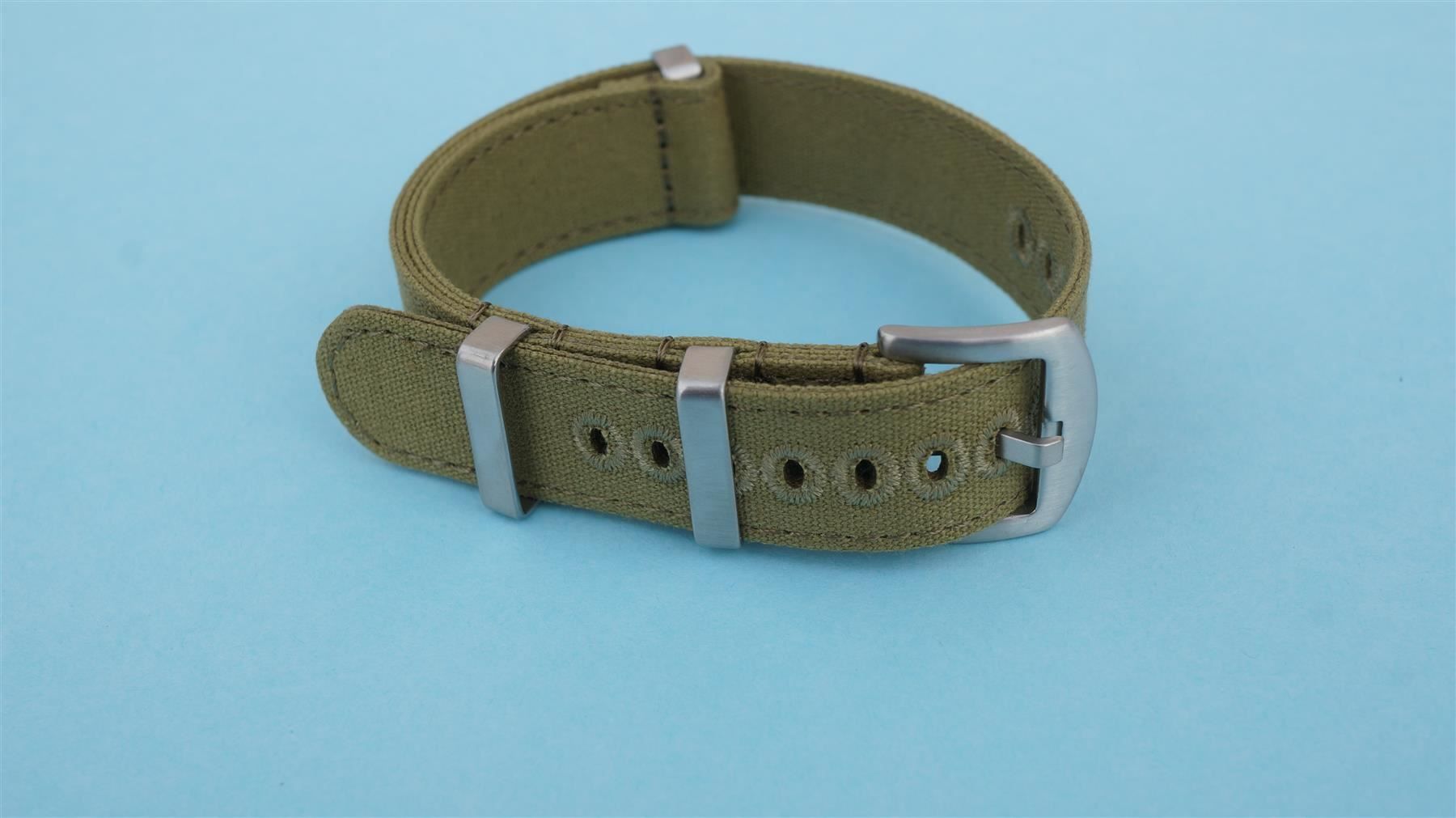 Uhrenarmbänder: CANVAS NATO Strap Armband 22 mm oliv – Neu und originalverpackt aus Leipzig von rheingold_watches 1