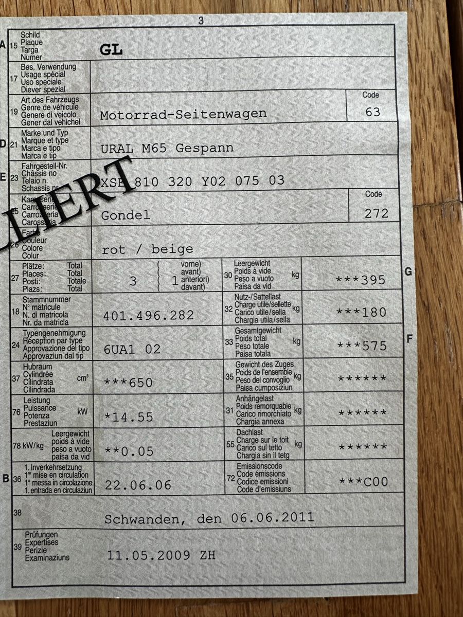 Ural Alle Motorradersatzteile: Ural Rahmen mit CH Ausweis – Gebraucht aus Waldkirch von LURO96 5