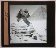 Glasdia Ägypten: Sphinx in Gizeh, um 1915