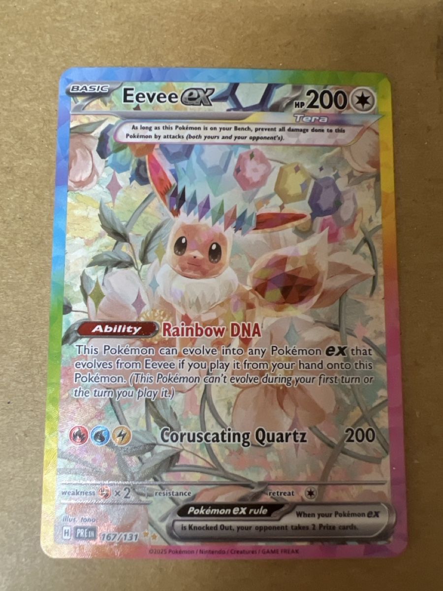 Pokémon Sammelbilder & Trading cards: Eevee EX SIR 167/131 Prismatic Evolution Englisch – Neu (gemäss Beschreibung) aus Goldau von ecko08