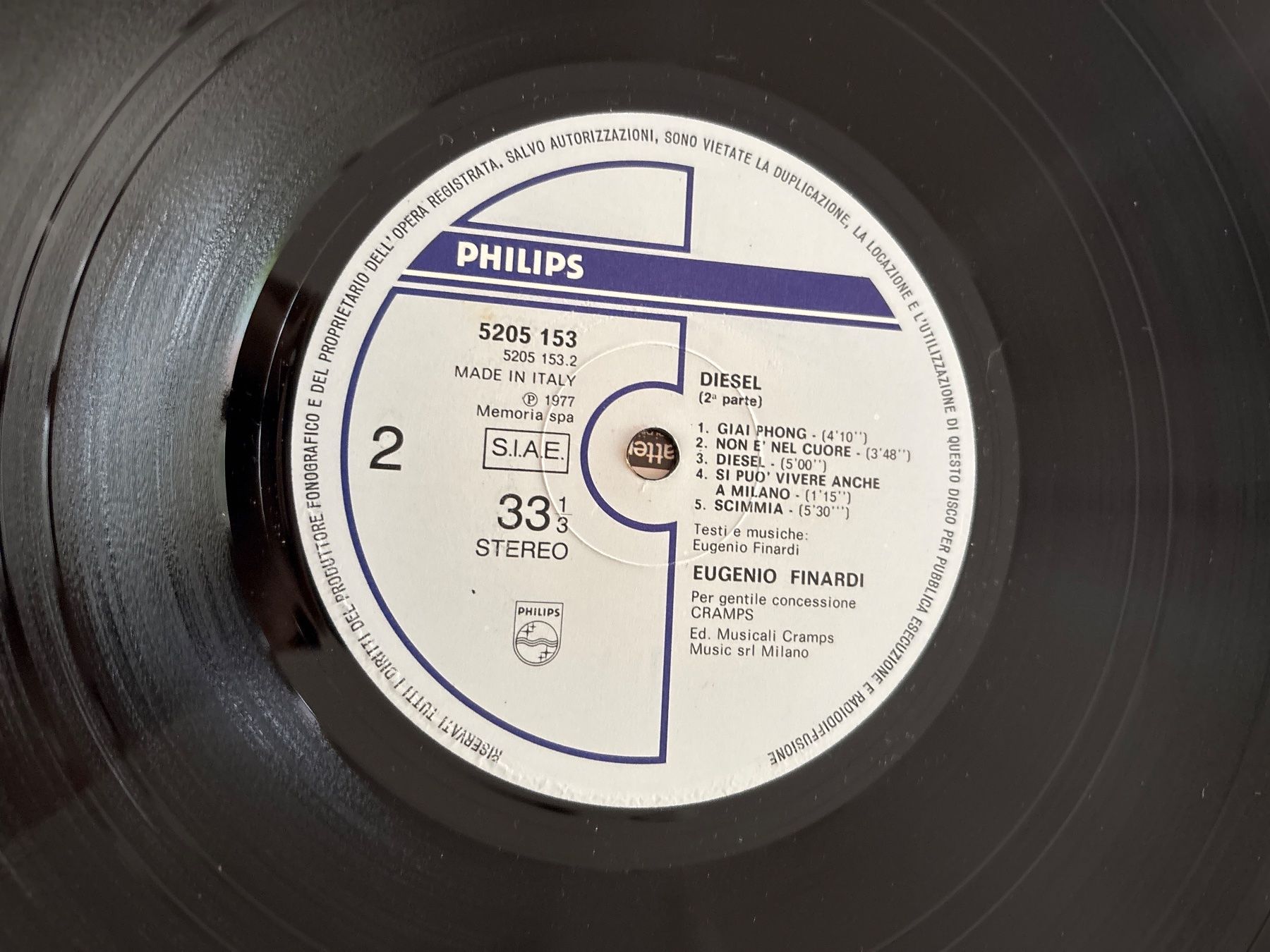 Dischi in vinile: Diesel - Eugenio Finardi Schallplatte – Usato da Frutigen venduto da Philippe_jsp 2