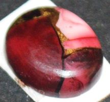 Cabochon L-5752 – Kingman Red Dahlia Türkis 8x10x4mm