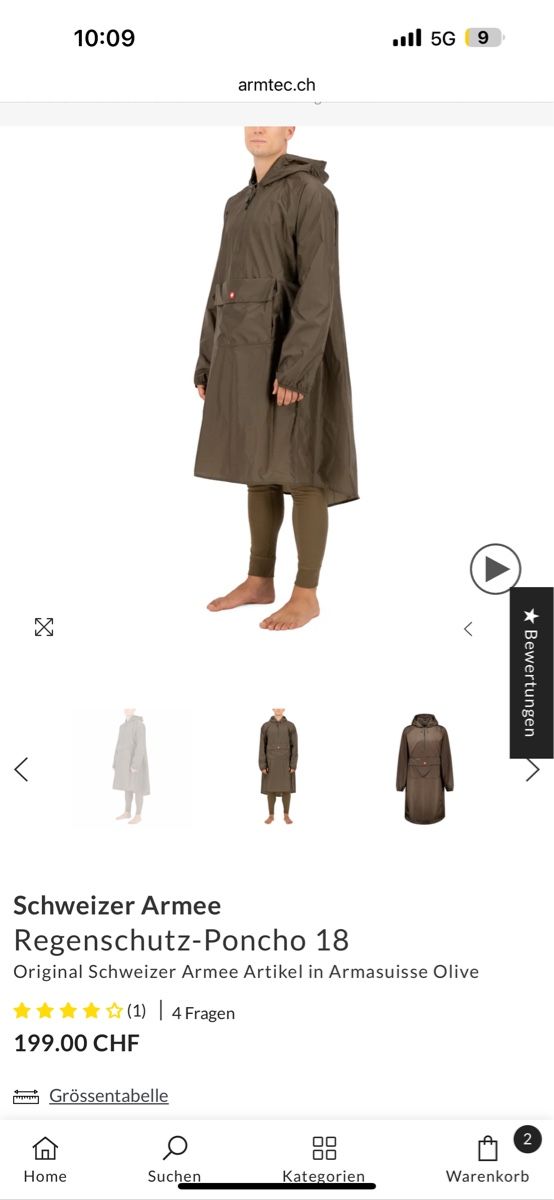 Mäntel: Schweizer Armee Regenschutz-Poncho 18 – Neu (gemäss Beschreibung) aus Rhäzüns von lan_6zm9