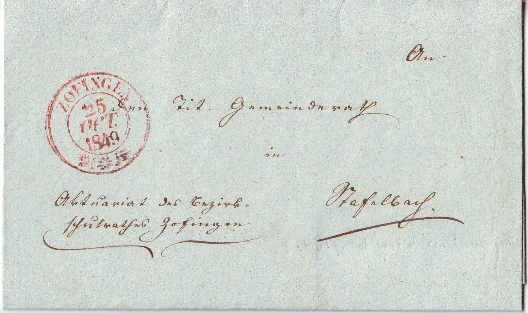 Enveloppes & pochettes d'envoi: Brief 1849 – D'occasion à Brittnau par trouvaille02
