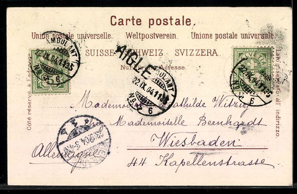 Ansichtskarten: AK Aigle, Les Cornettes de Bise – Gebraucht aus Berlin von bartko-reher 1