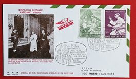 VATIKAN ÖSTERREICH FLUGPOST PAPST J.P. II FLUG ROM WIEN 1983