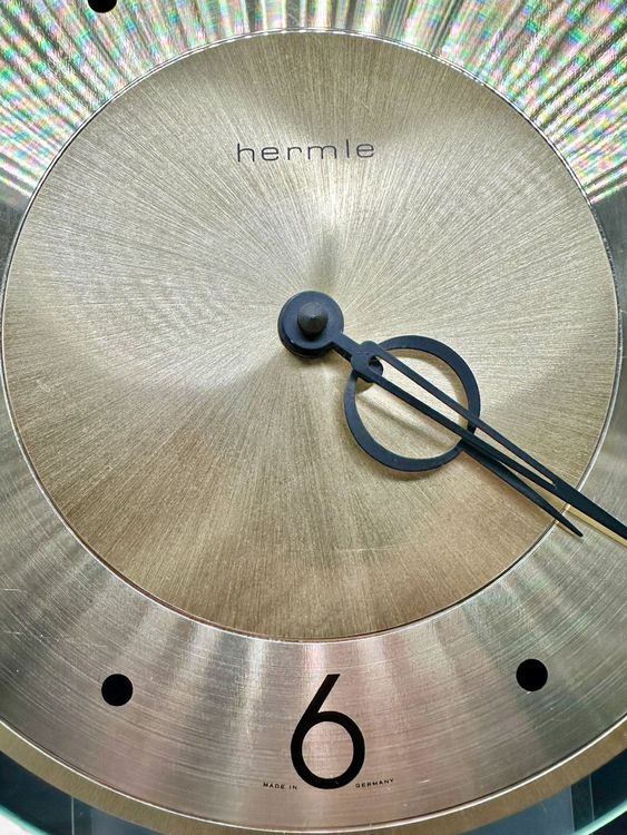 Horloge mural pendule HERMLE quartz en verre et laiton Kaufen auf Ricardo