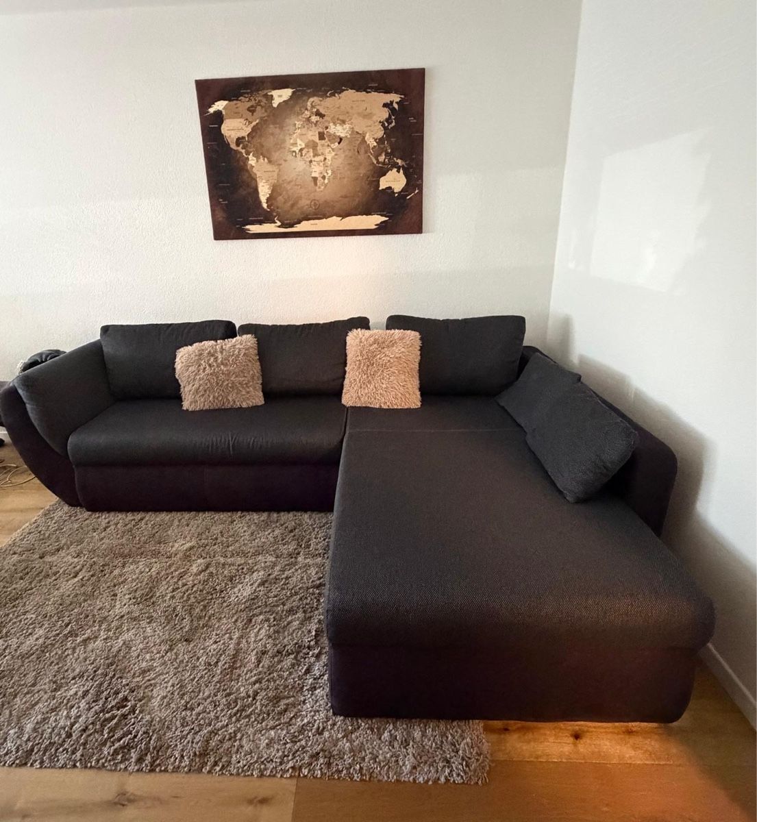 Divani: Schwarzes Ecksofa zum ausziehen – Usato da Hägendorf venduto da hafe-94 2